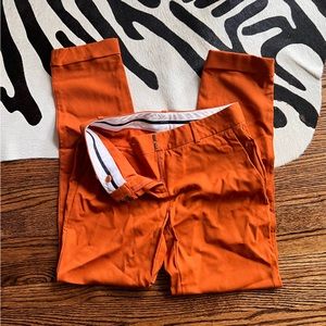 Theory Burnt Orange Virgin Wool Ankle Pants